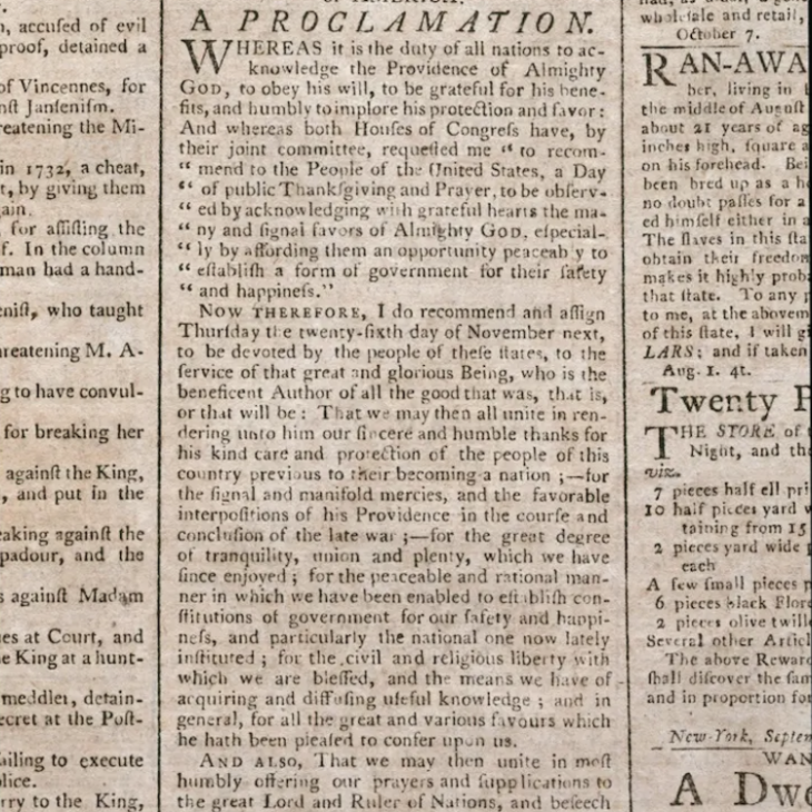 OFI #1904: Thanksgiving Proclamation, 3 October 1789 | Thanksgiving Episode 2023
